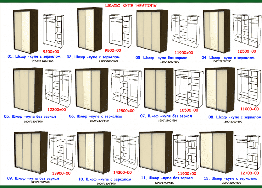шкаф-купе неаполь в Сургуте