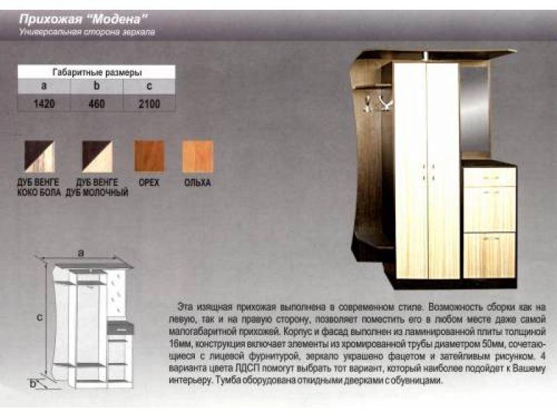 прихожая прямая модена в Сургуте