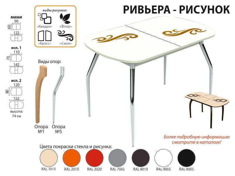 стол обеденный ривьера рисунок в Сургуте