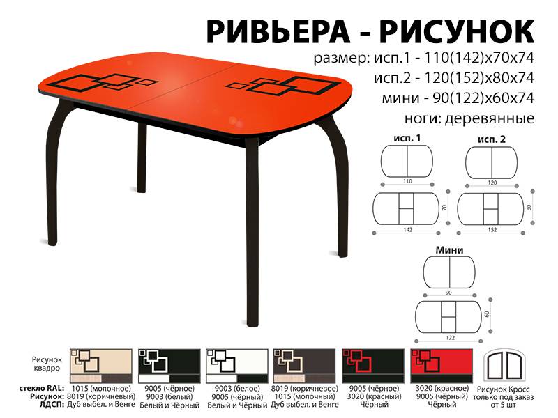 стол обеденный ривьера рисунок в Сургуте