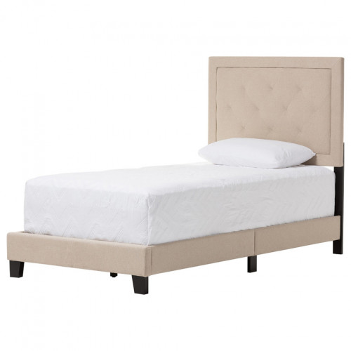 кровать paris linen upholstered beige 90х200 в Сургуте