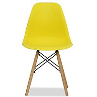 стул деревянный pc-015 желтый ножки дерево (eames style) в Сургуте