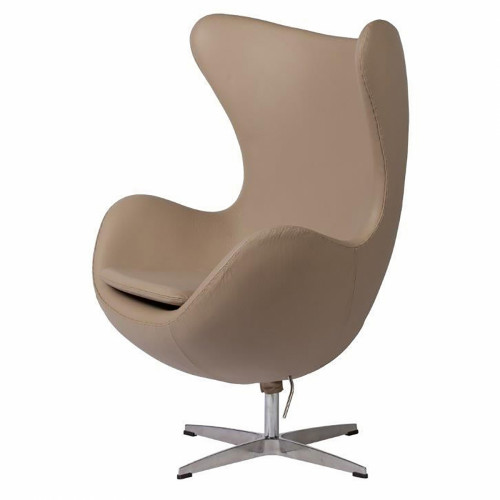 кресло egg chair кожа темно-бежевое в Сургуте