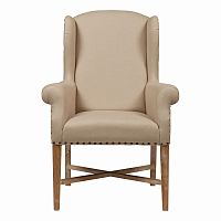 кресло мягкое с ушами french wing chair бежевое в Сургуте