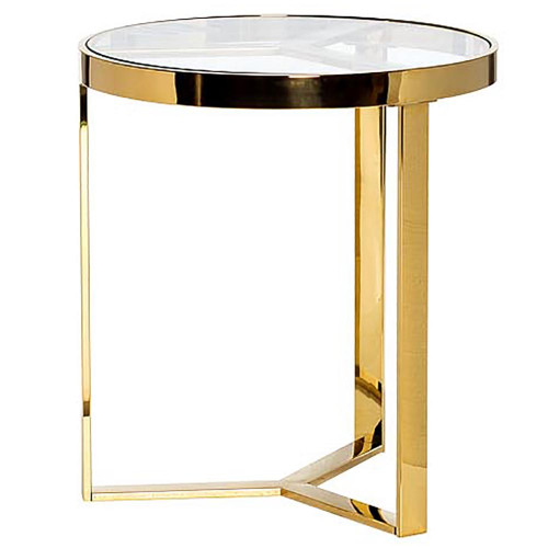 стол журнальный bridge gold 50*55см золотой в Сургуте