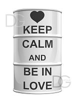 декоративная бочка keep calm and be in love m в Сургуте