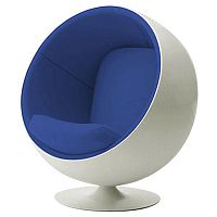 детское кресло eero ball chair бело-синее в Сургуте