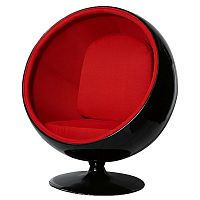 кресло eero ball chair черно-красное в Сургуте