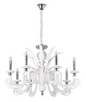 подвесная люстра crystal lux letisia sp8 white белая в Сургуте