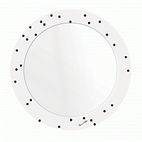 зеркало с рисунком белое круглое черные точки pois в Сургуте