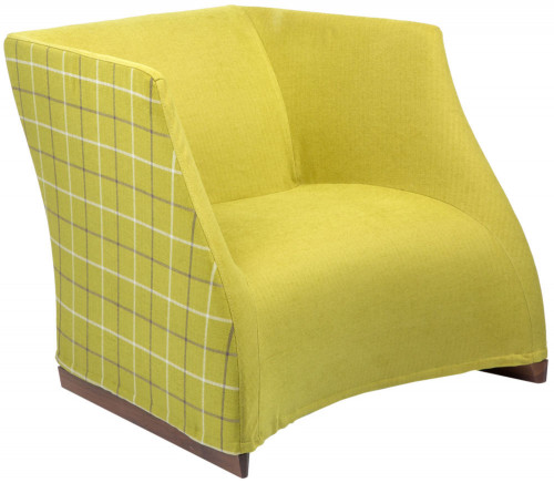 кресло vivienne armchair yellow checkerboard в Сургуте