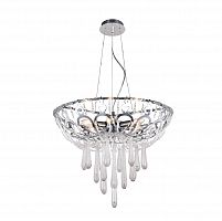 подвесная люстра crystal lux dorotea sp5 d450 chrome прозрачная в Сургуте