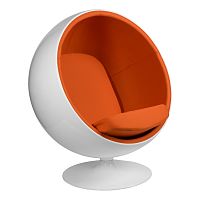 кресло eero aarnio style ball chair оранжевое в Сургуте