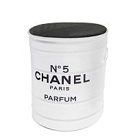 декоративная бочка- пуф chanel №5 white m в Сургуте