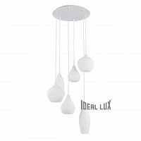 подвесная люстра ideal lux soft sp6 bianco в Сургуте