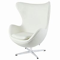 кресло egg chair by arne jacobsen белое в Сургуте