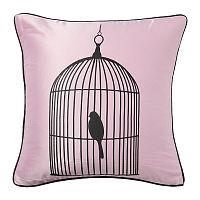 подушка с птичкой в клетке birdie in a cage pink в Сургуте