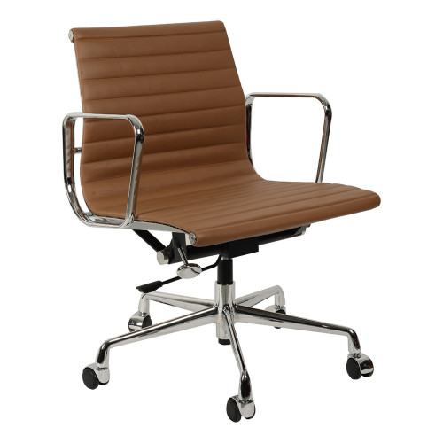 кресло eames style коричневая кожа в Сургуте
