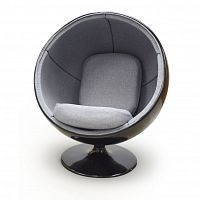 кресло ball chair черно-серое в Сургуте