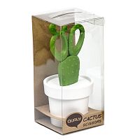 ножницы cactus с держателем, белые с зеленым в Сургуте