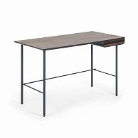 стол mahon desk ореховый шпон, mdf матовый графит в Сургуте