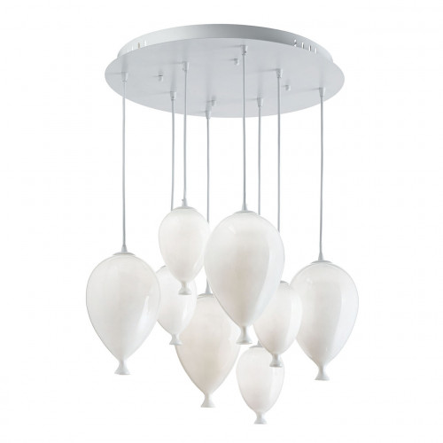 подвесная люстра ideal lux clown sp8 bianco в Сургуте