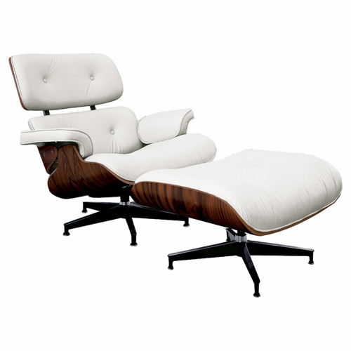 кресло lounge chair & ottoman белое в Сургуте