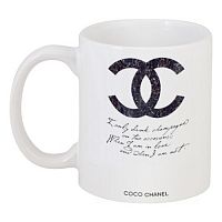 кружка с рисунком drink champagne. coco chanel в Сургуте