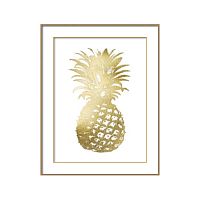 постер gold pineapple золотой в Сургуте