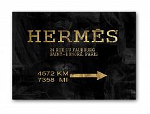 постер hermes без рамки, черный, а4 в Сургуте