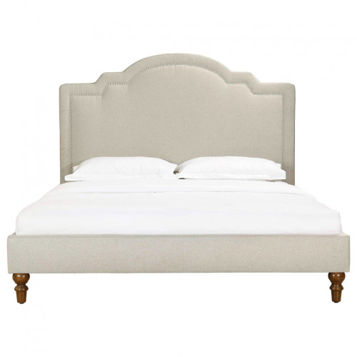 кровать двуспальная 160х200 бежевая cassis upholstered в Сургуте