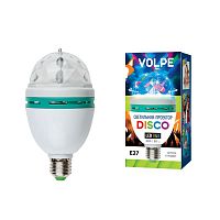 светодиодный светильник-проектор (09839) volpe disko uli-q301 03w/rgb/e27 white в Сургуте