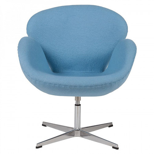 кресло swan chair шерсть голубое в Сургуте