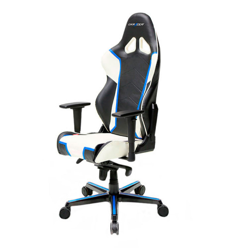 кресло геймерское dxracer racing черно-бело-синее в Сургуте