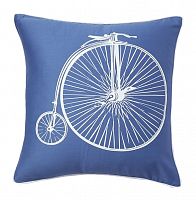 подушка с ретро-велосипедом retro bicycle blue в Сургуте