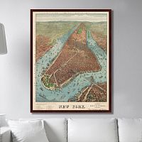 картина: antique map of new york city, 1879г. в Сургуте