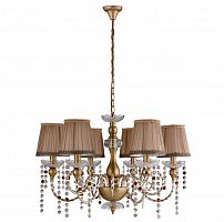 подвесная люстра crystal lux alegria sp6 gold-brown в Сургуте