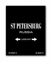 постер st.petersburg а4 (черный) в Сургуте