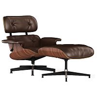 кресло lounge chair & ottoman коричневое в Сургуте