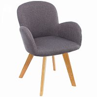 стул деревянный стул asia wooden legs / grey fabric в Сургуте