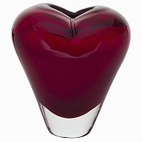 ваза стеклянная (красная) heart 12*9*13 в Сургуте