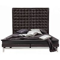 кровать двуспальная 180х200 коричневая из экокожи boss bed в Сургуте