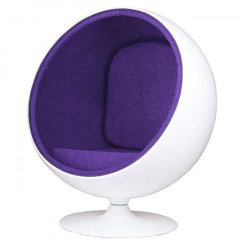 кресло eero ball chair бело-фиолетовое в Сургуте