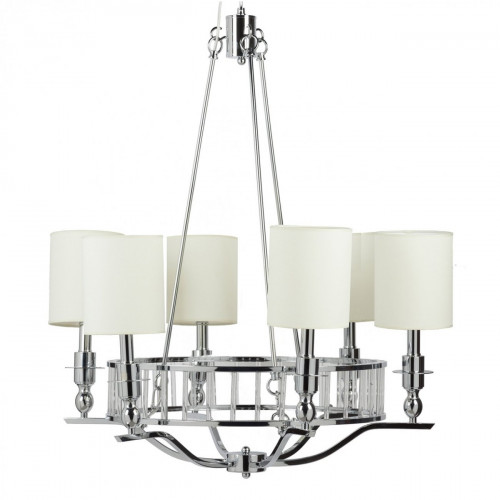люстра easton light chandelier хром, бежевая в Сургуте
