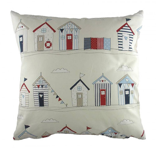 подушка с принтом beach huts blue в Сургуте
