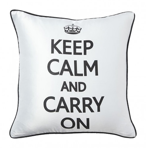 подушка с надписью keep calm and carry on в Сургуте