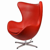 кресло arne jacobsen style egg chair красное в Сургуте