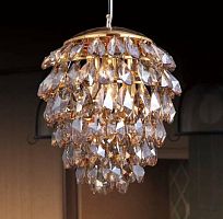 подвесной светильник crystal lux charme sp3+3 led gold/amber в Сургуте