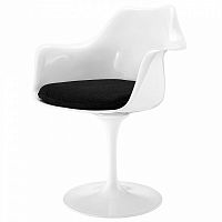 стул eero saarinen style tulip armchair черная подушка в Сургуте