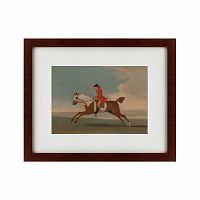 картина: chestnut racehorse exercised by a trainer, 1730 в Сургуте